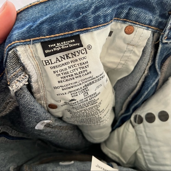 Anthropologie Blank NYC Ultra High-Rise The Bleecker Skinny Jeans - Picture 7 of 8